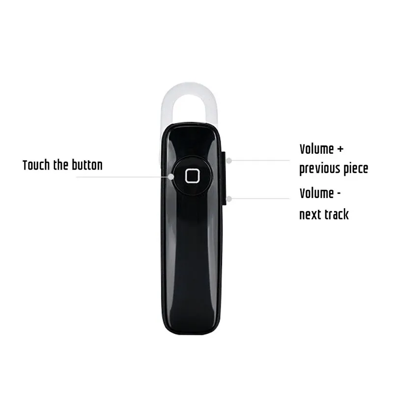 Universal M165 Single Wireless Bluetooth Headset Ohrhörer Mini 4.0 Stereo-Kopfhörer-Ohrhörer Freisprecheinrichtung für Smartphones