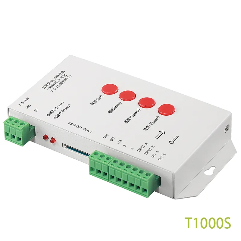 T1000S SD Card WS2801 WS2811 WS2812B LPD6803 LED 2048 Pixels Controller DC524V T1000S RGB Controller 8116967