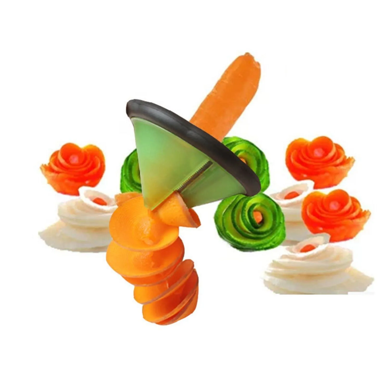 Creative Kitchen Gadgets Vegetabiliska Spiralizer Slicer Tillbehör Matlagningsverktyg # R571