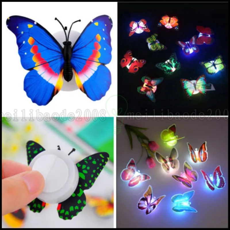 Colorful Changing Butterfly LED Night Light Lamp Home Room Party Desk Wall Decor LLWA199