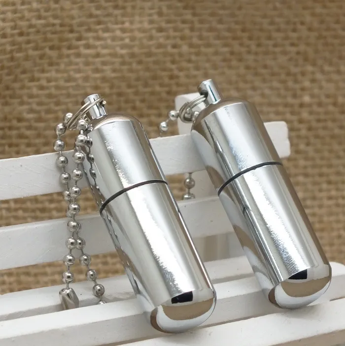 Survival Waterproof cigarette cigar lighter Refillable Oil peanut lighter chain Key Chain encendedores de cigarrillos