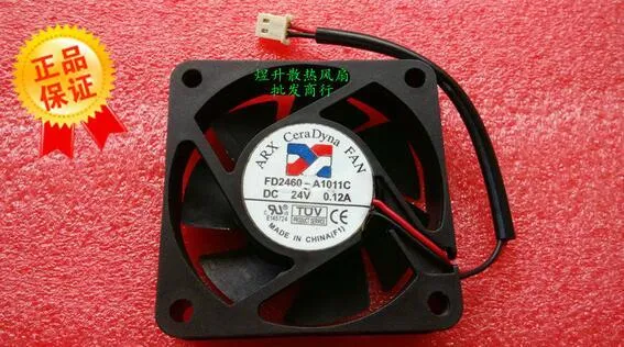 Ventilateur Onduleur ARX FD2460-A1011C - DC24V 0.12A, 6cm, 2 Fils - Neuf D'origine Chine