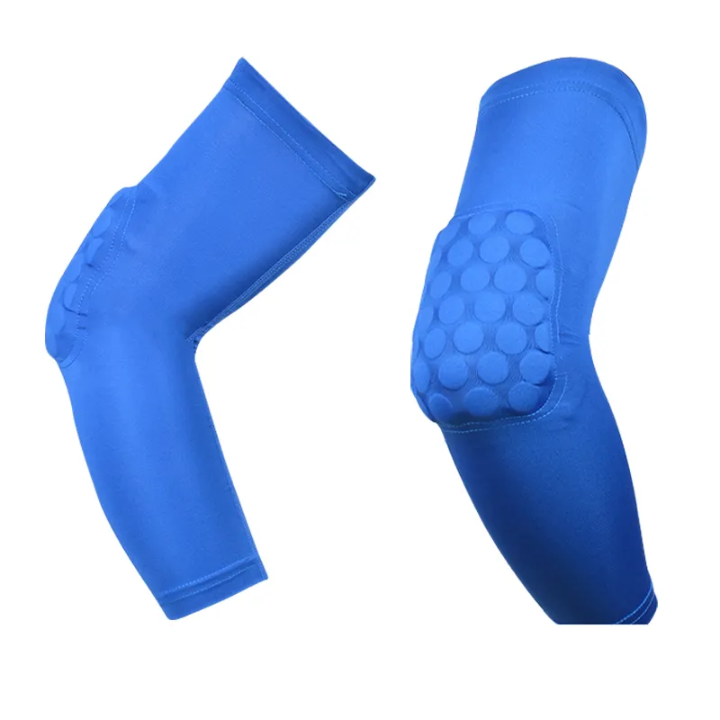 Ny varumärke Sport Safety Basketball Arm Pads Anti Slip Honeycomb Pad Elbow Guard Support Calf Compression Arm Hylsa Sport Protector262f