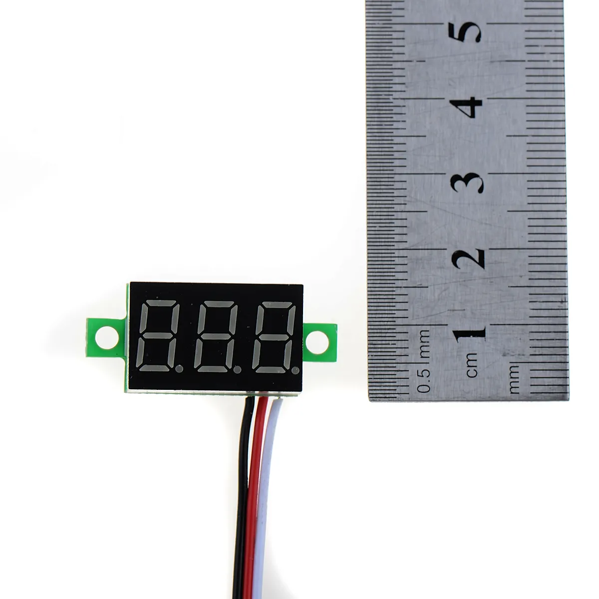 شاشة LED الأزرق مصغرة DC 0.1-30V الجهد الرقمي الفولتميتر لوحة دراجة نارية B00258