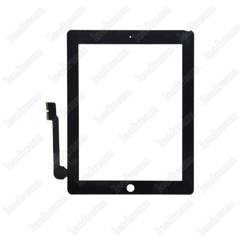 iPad 2 3 4 Siyah ve Beyaz ücretsiz DHL kargo için Digitizer ile 200adet Dokunmatik Ekran Cam Panel