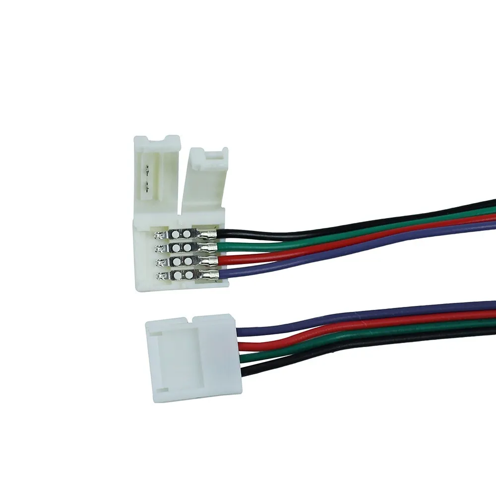 Lot De 20 Connecteurs Pour Bande Lumineuse En Forme De L à 4 Broches, Connecteur Sans Espace Pour Bande LED à 4 Broches Pour Bande LED SMD 5050 10 Mm | Leroy Merlin