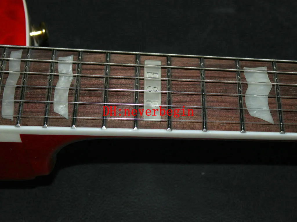 Gratis frakt New China Guitar Factory Ltd EC1000 Deluxe Electric Guitars Cherry Burst Guitar