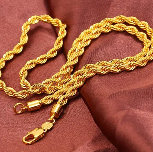 campus Eed B olie Fijne Gele Gouden Sieraden Gratis Verzending Eenvoudige Mode, Heren 18 K  Gouden Ketting Explosie Modellen 23.6 Twisted Touw Geknoopte Link Ketting  Sieraden Van 7,43 € | DHgate