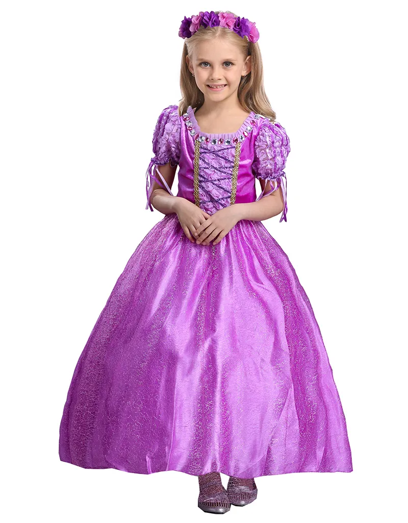 white christmas dresses Posh Peanut Toddler Girl's Disney Rapunzel Twirl Bodysuit Dress in Purple, 2 Toddler, Viscose from Bamboo