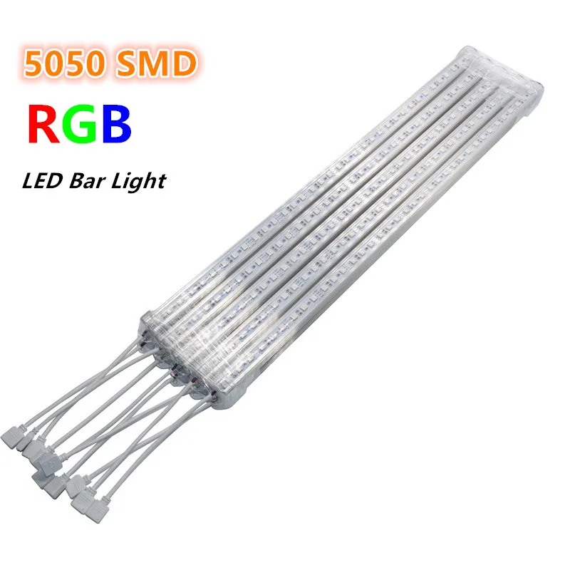 RGB LED BAR Light 12V SMD 5050 Chip U Aluminium Shell + PC Cover Hard Rigid LED Strip Light Tube för köksskåp