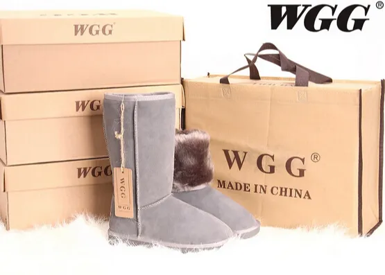 Gratis verzending 2016 Hoge Kwaliteit WGG Vrouwen Klassieke hoge Laarzen Dames laarzen Boot Snowboots Winter laarzen lederen laarzen boot US SIZE 5--12