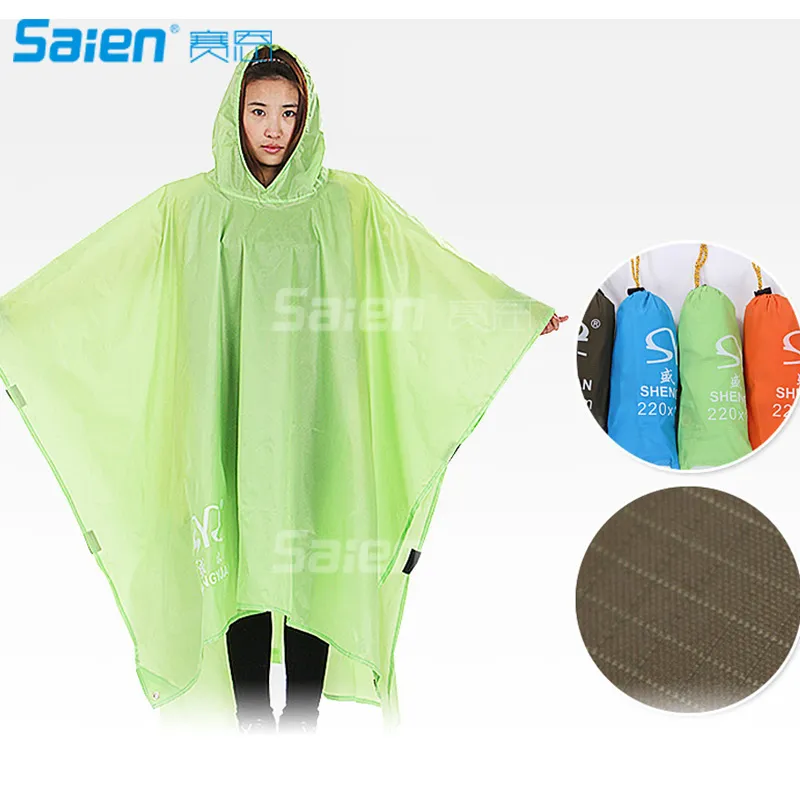 raincoat 3 in 1 Waterproof Cape Groundsheet Shelter Festival Poncho Outdoor Camping Hiking Backpack Tarp Rain Cover