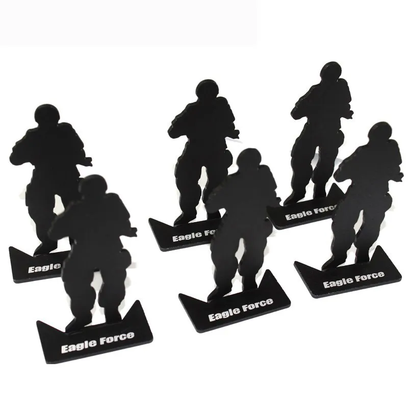 ar 15 tactical airsoft hunting gun accessories iron metal soldier model shooting targets for hunting black