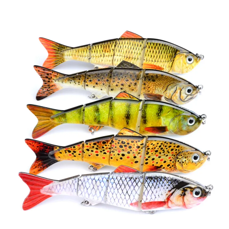 5 Färg 12cm 17g Minnow Fiske Lure Crank Bait Hooks Bass Crankbaits Tackle Sinking Popper Fish Lures