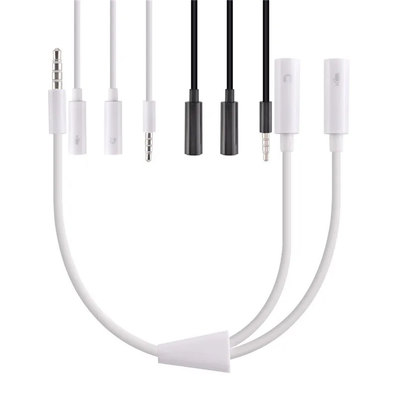 3.5mm Mężczyzna do żeńskich Audio Y Splitter Adapter Cable Aux Kable do telefonu Samsung HTC Android