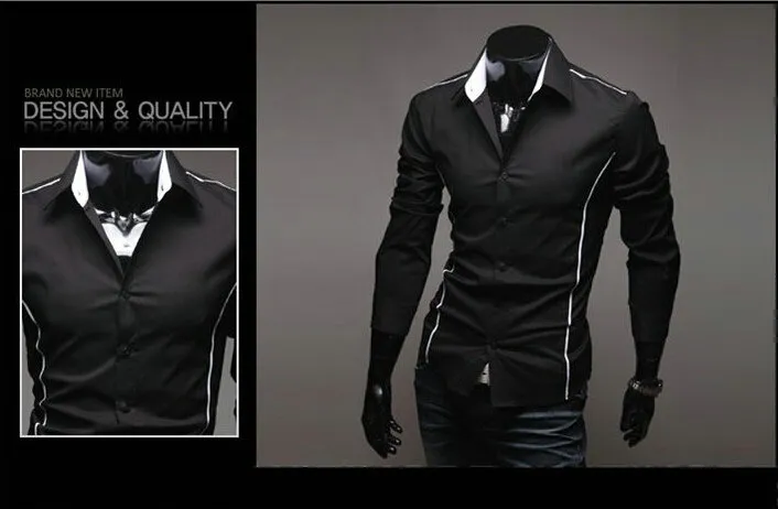 2016 hot koop Gratis Verzending Nieuwe Heren Shirts Casual Slim Fit Stijlvolle Heren Overhemden 5902