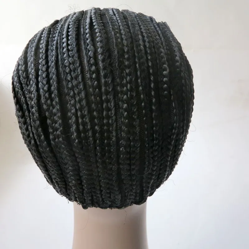 Flätad Cap Crochet Wig Caps Hairnets för att göra peruker färdiga flätat mönster på cap tree storlek