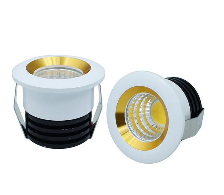 10st / parti 5W Dimmale Cob Downlight Mini LED Cabinet Lampor AC85-265V Mini LED Spot Ceiling Inbyggd downlight med LED-förare CE CE RoHS
