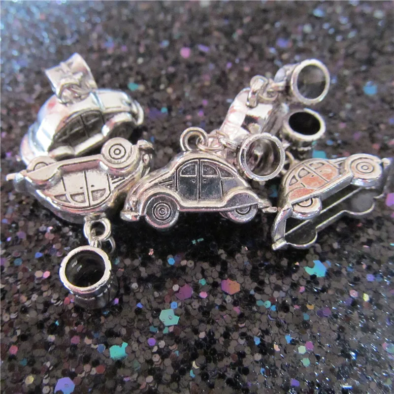 Zacznij od 20 Hot Bug Car Automobile Dangle Charm BEAD 925 Srebrna moda biżuteria Projekt biżuterii Europejski styl bransoletki6571243