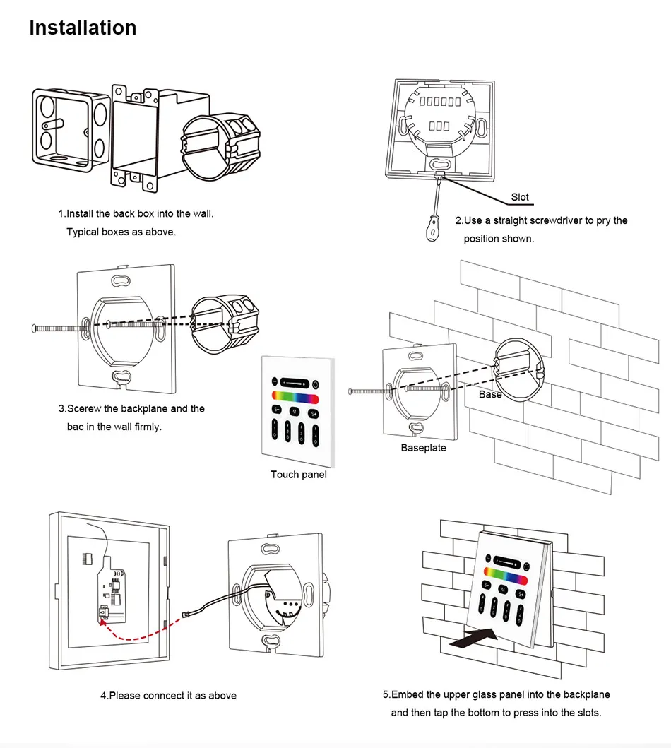 24G LED -styrenhet RGBW MI Light Wireless RF Remote Dimmer Switch 4 Zone Wall Mount Panel Switches For Milight Series LED Lights 7209575