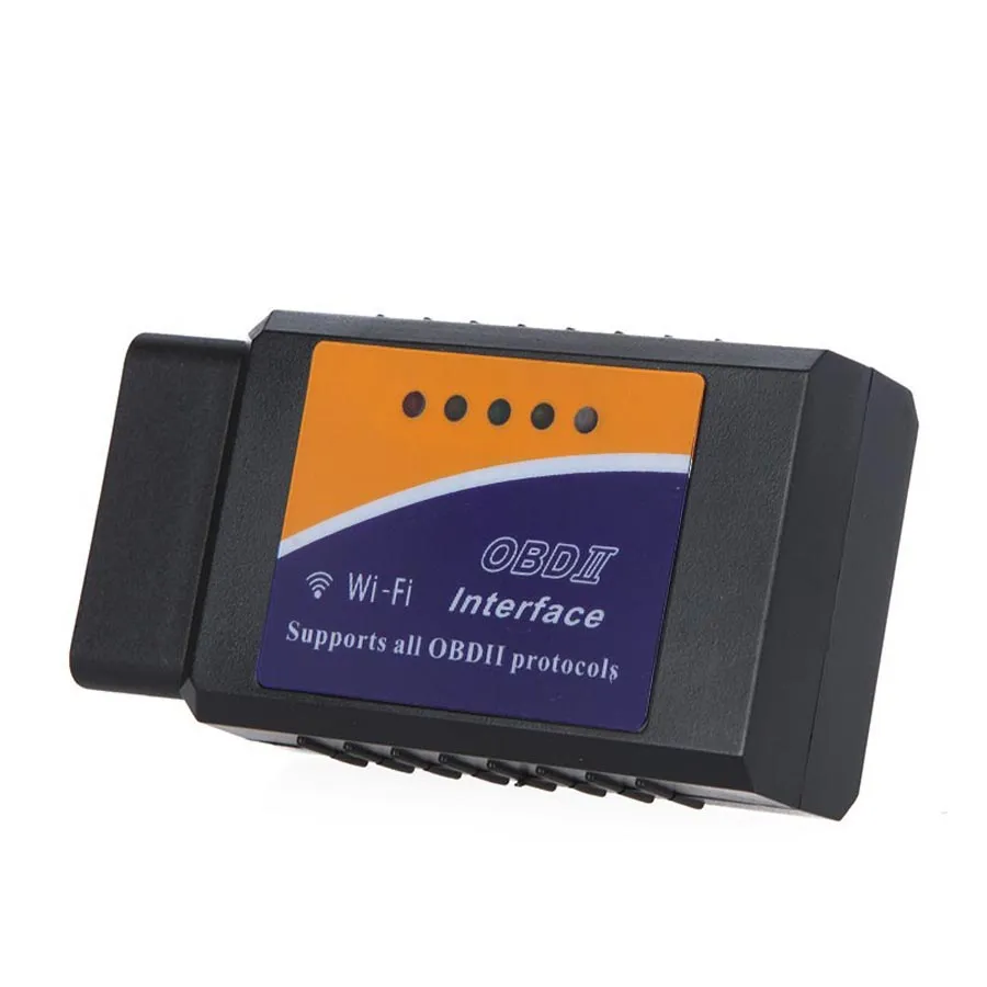 ELM327 WIFI / Bluetooth V1.5 OBD II Wi-Fi ELM 327 Herramienta de diagnóstico del coche OBD Escáner Interfaz Escáner obd2 Venta al por mayor 100 unids / lote DHL gratis