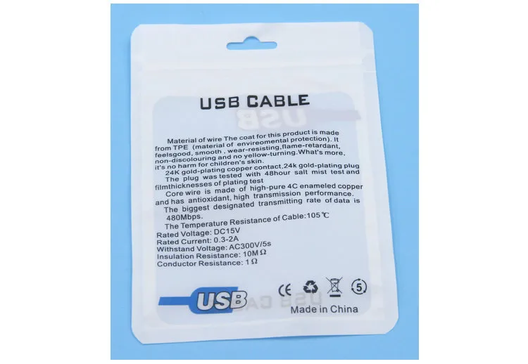 Plastik Reißverschluss Einzelhandelspaketbeutel Verpackungstaschen für USB -Kabelladegerät iPhone 7 6s 5 Samsung Hinweis Sony Huawei Moto Handy -Handy -Kabel