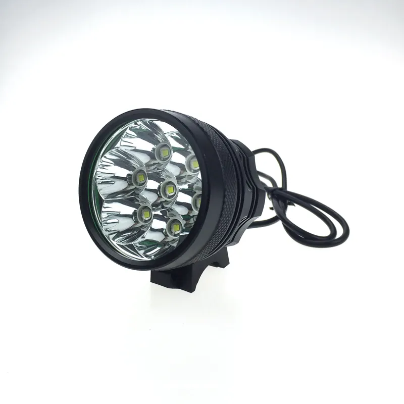 7T6 BIke Light / 7*Cree XM-L T6 3 Modes 9800LM Front Bicycle Light With 6*18650 Battery Pack + Charger