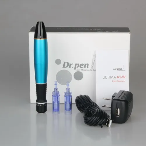 Лучший микродилвежный ручка Dermapen аккумуляторная дерма микронейд доктор ручка ULTIMA A1 с 20 шт. Игольчатые картриджи для удаления рубцов