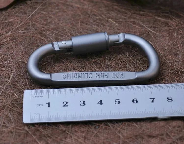 Bergsteigen Wandern Camping Outdoor-Gadgets Karabiner Karabinerhaken Aufhänger Schlüsselanhänger Aluminium Kletterkarabiner 100 Stück DHL Versand