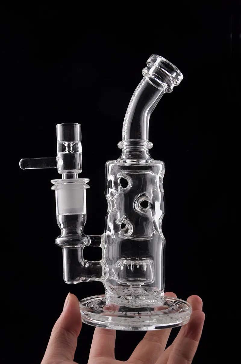 New Egg Bongs Percolator High 10inch Quality Smoking Hookahs Helix Recycle Glass Bongs 14mm bowl