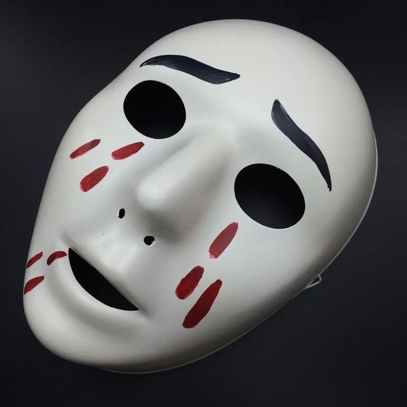 Red Tear Sad Mask Full Face White Mask Halloween Party Mask Mardi Gras Dance PVC Mask 