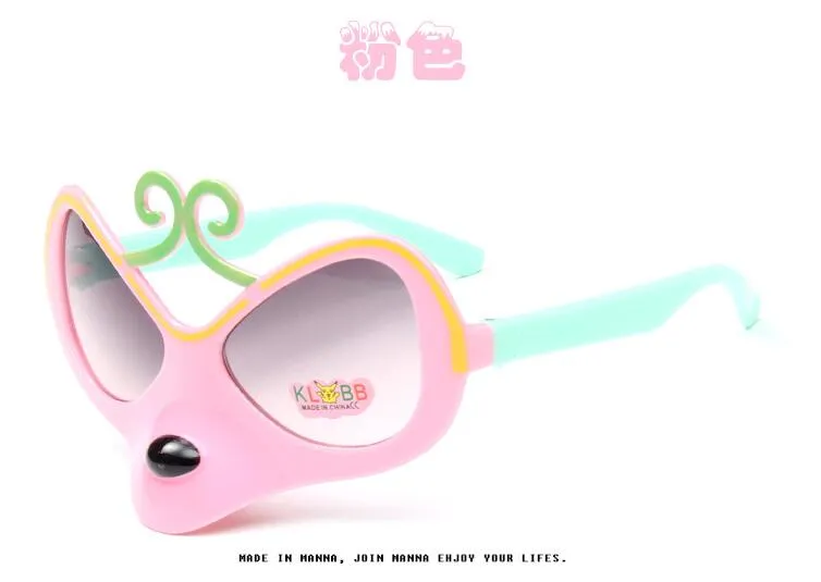 NUEVA moda gafas de sol para niños gafas de sol con montura de máscara Expresiones de estilo caliente con monos de plástico mezcla de colores