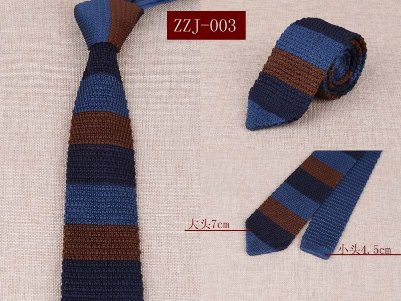 Knitting Tie 10 Kolory 145 * 7 CM Męska Wąska Neck Krawaty Paski Nectie dla Męskie Biznesowe Solid Color Tie Christmas Gift Free TNT Fed