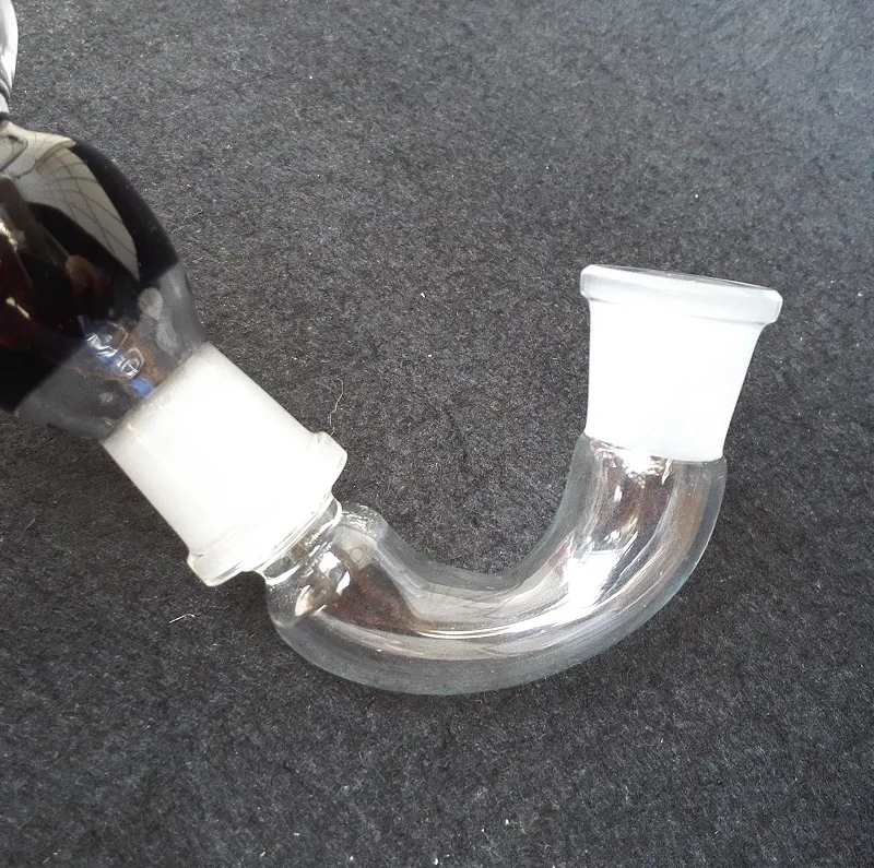 Adaptador de vidro em forma de V 2 pçs/lote 14mm fêmea para 14mm junta macho para tubo de água de bong de vidro
