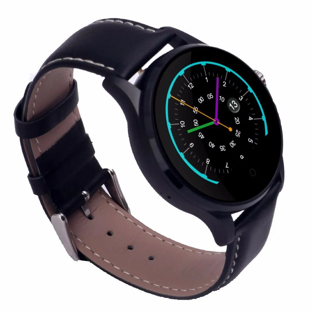 Nyaste K88H Smart Watch Bluetooth 4.0 Med hjärtfrekvensmätare för iOS och Andoid, Unisex bärbar Bluetooth Smart Watch med vattentät IP54