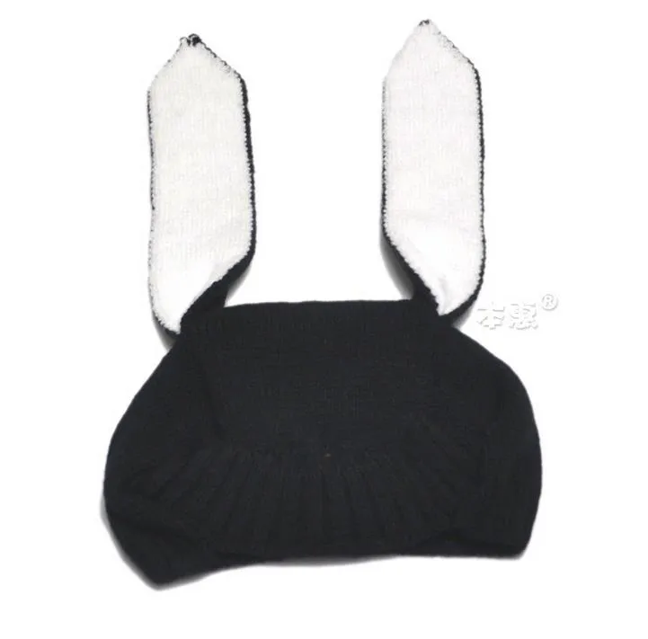 Autumn Baby Cartoon Bunny Ears Hat Kids Knitted Cap Girls Boys Warm Beanies Children Hats 12484