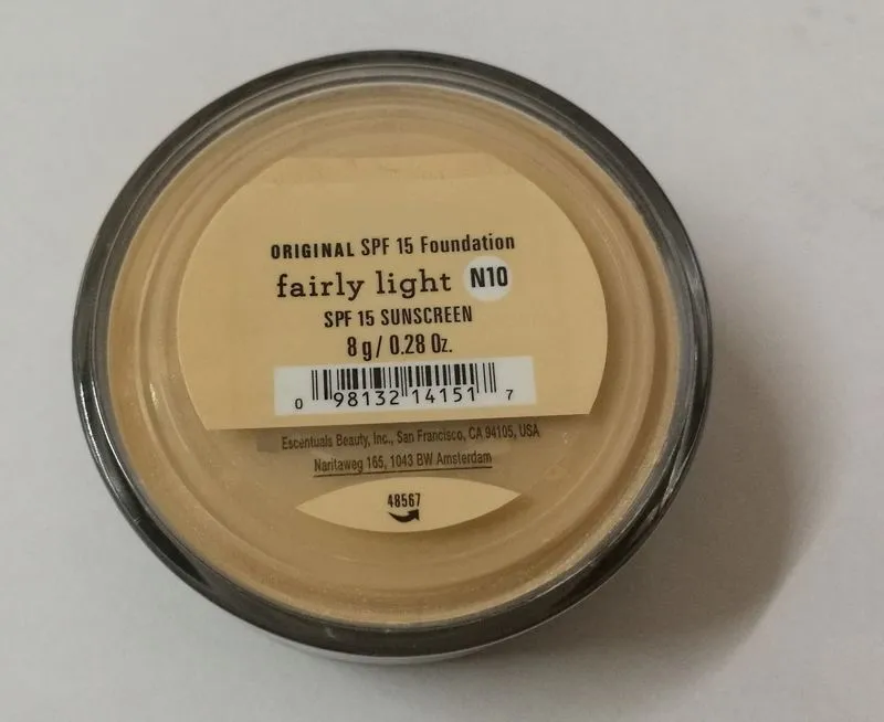 Drop Shipping Foundation Minerals Original Foundation loses Pulver 8g C10 mittelmäßig/8g N10 ziemlich leicht/8g mittel C25/8g mittelbeige N20.