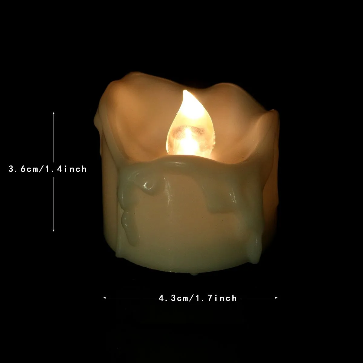 Nieuwigheid verlichting vlamloze flikkertraan wax drop kaars mini batterij uitgevoerd lichten realistische led thee licht