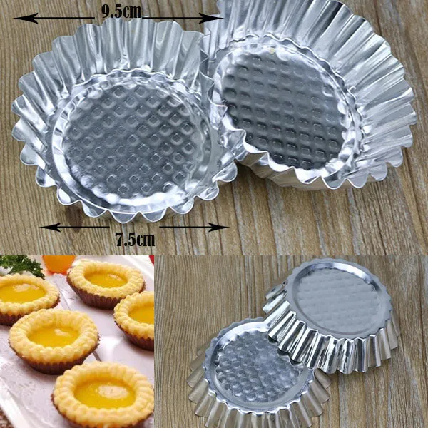 E00145 BARD 20 Stück Eierkuchen-Aluminium-Cupcake-Kuchen-Plätzchenform, Puddingform, Backform