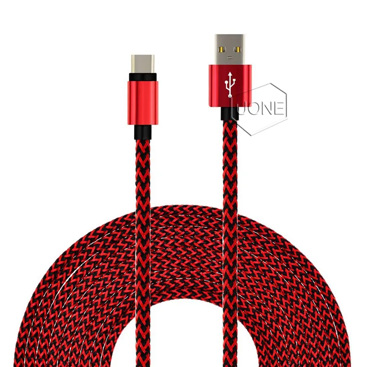 Type C Cable Nylon Braided USB 3.1 to USB 2.0 A Male Data Charging Cable Reversible Connector Charger Cord for Samsung S8 S7 Moto LG G5