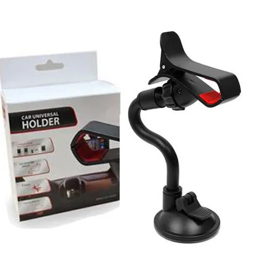 Car Mount,Long Arm Universal Windshield Dashboard Cell Phone Car Holder with Strong Suction Cup and X Clamp for iPhone 6 6sDB-020