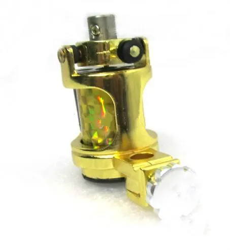 Novo design luz silenciosa motor dourado máquina de tatuagem rotativa swashdrive artesanal suave 6370576