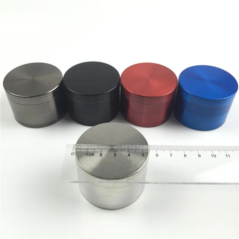 grinder 55mm 4 part Zicn alloy metal grinder with Black Silver Dark grey Blue Red colorful pepper grinder herb tobacco for smoking9063526