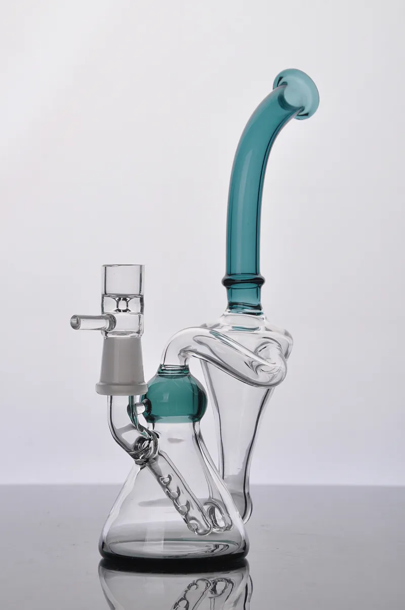 Neueste Dual Bubble Glasbongs 2 Funktion Dab Rigs Glas Wasserpfeifen Rauchpfeife Wasserglas Bong Wasserpfeifen mit 14 mm Außengewinde