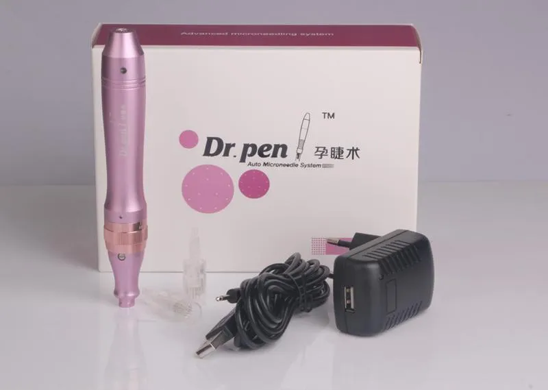 M7-C violet Dr. Pen Derma Pen Auto Micro système d'aiguille longueurs d'aiguille réglables timbre DermaPen électrique pour opération ciliaire 10 pièces/lot DHL