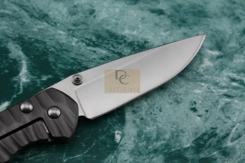 Chris Reeve Classic Sebenza 21 Couteaux pliants 440C Lame de ponçage à motif ondulé Manche en acier Survie Outil tactique EDC extérieur