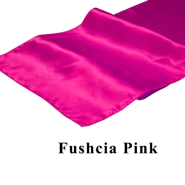 Pack of Satin Table Runners for 12X108 inch Ribbon Cloth Tables Flag Wedding Party Supplier Banquet Dinning Room Accessories 6532600