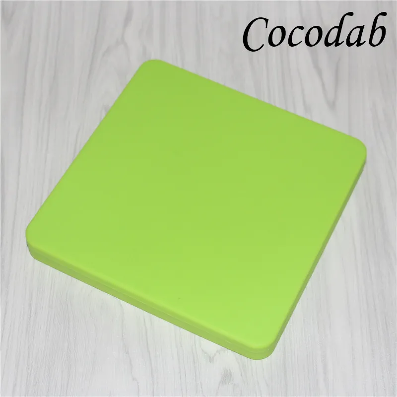 New design 178*178*20 mm storage box Silicone Pizza tray dish super big 200ml silicon container for BHO oil wax DHL free