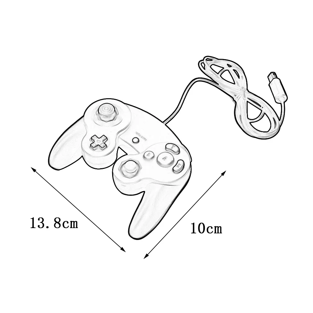 Controlador de juegos con cable Gamepad Joystick para NGC NINTENDO GC Game Cube para Platinum