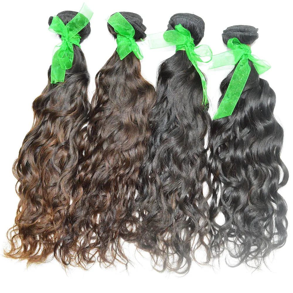 Water Wave Unprocessed Soft Hair Thick Bundles Peruvian water wave 3 Bundles Deal Best Sale